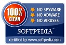 100% CLEAN award granted by Softpedia